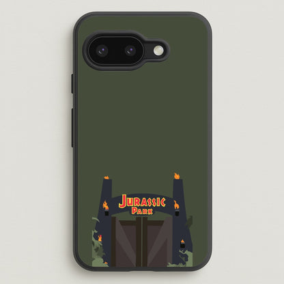 The gate - Dinosaur Park  - Jurassic Park Phone Case for Google Pixel 9a