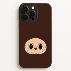 Cute Brown Monster Face  - Plushy Phone Case for iPhone 16 Pro Max