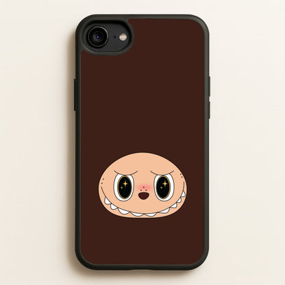 Cute Brown Monster Face  - Plushy Phone Case for iPhone 6 / 7 / 8 / SE