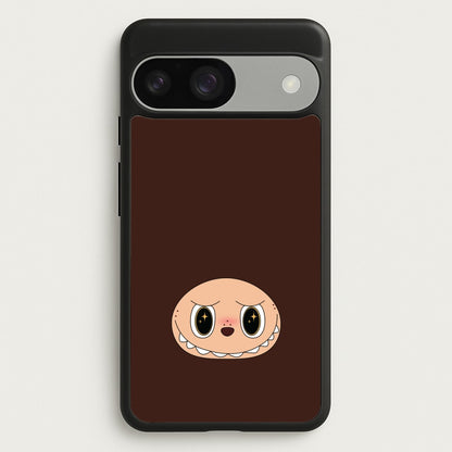 Cute Brown Monster Face  - Plushy Phone Case for Google Pixel 9 / 9 Pro