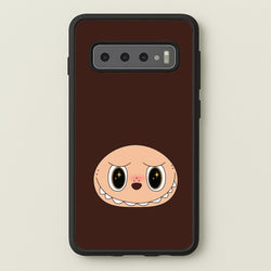 Cute Brown Monster Face  - Plushy Phone Case for Galaxy S10