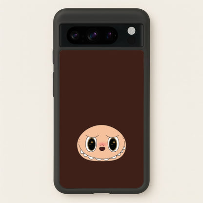 Cute Brown Monster Face  - Plushy Phone Case for Google Pixel 8 Pro