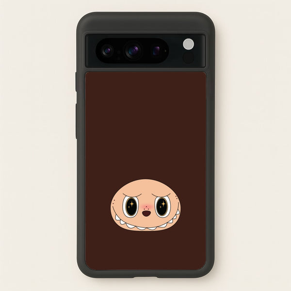 Cute Brown Monster Face  - Plushy Phone Case for Google Pixel 8 Pro