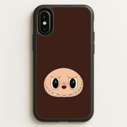 Cute Brown Monster Face  - Plushy Phone Case for iPhone X / XS
