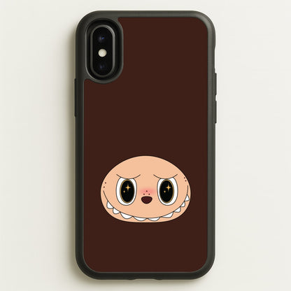 Cute Brown Monster Face  - Plushy Phone Case for iPhone X / XS