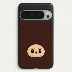 Cute Brown Monster Face  - Plushy Phone Case for Google Pixel 9 Pro XL