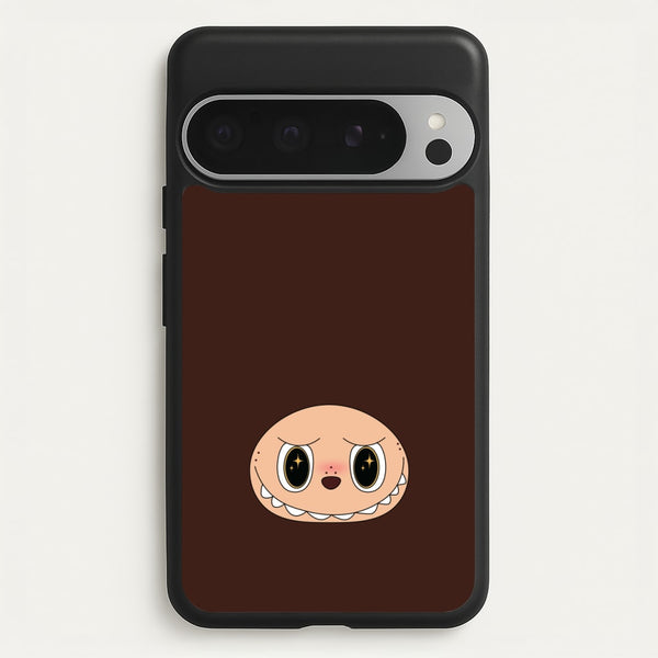Cute Brown Monster Face  - Plushy Phone Case for Google Pixel 9 Pro XL