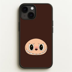 Cute Brown Monster Face  - Plushy Phone Case for iPhone 13 Mini