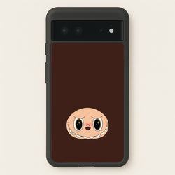Cute Brown Monster Face  - Plushy Phone Case for Google Pixel 6