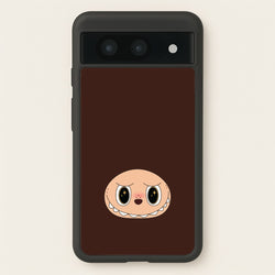 Cute Brown Monster Face  - Plushy Phone Case for Google Pixel 8a