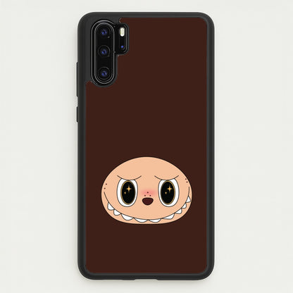 Cute Brown Monster Face  - Plushy Phone Case for Huawei P30 Pro