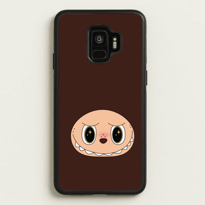 Cute Brown Monster Face  - Plushy Phone Case for Galaxy S9