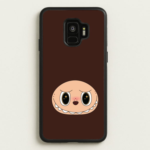 Cute Brown Monster Face  - Plushy Phone Case for Galaxy S9