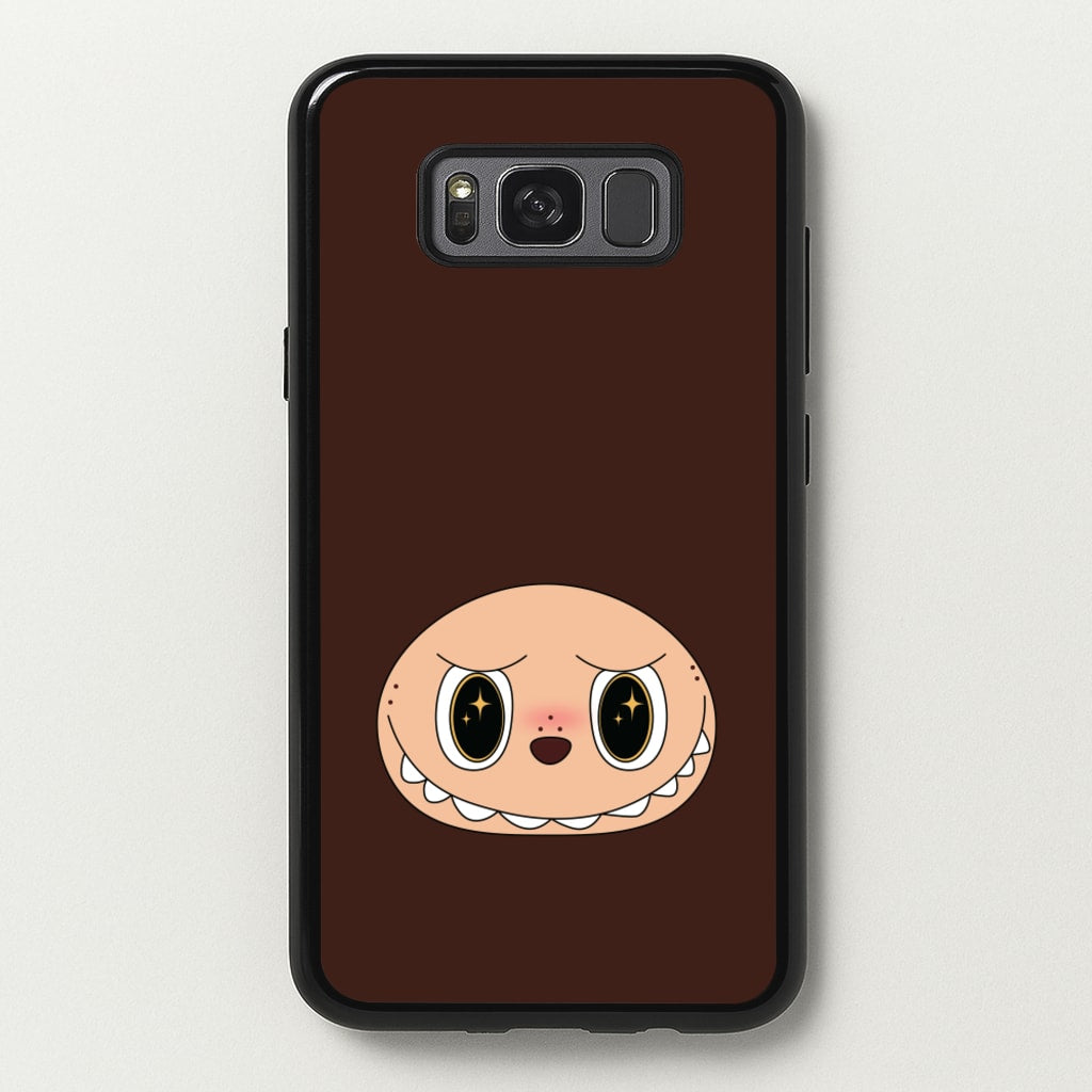 Cute Brown Monster Face  - Plushy Phone Case for Galaxy S8