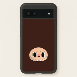 Cute Brown Monster Face  - Plushy Phone Case for Google Pixel 6a