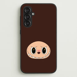 Cute Brown Monster Face  - Plushy Phone Case for Galaxy S23FE
