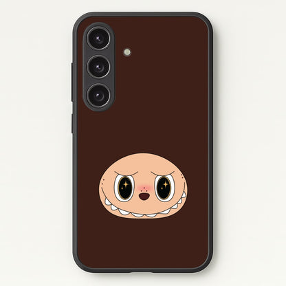 Cute Brown Monster Face  - Plushy Phone Case for Galaxy S25 Plus
