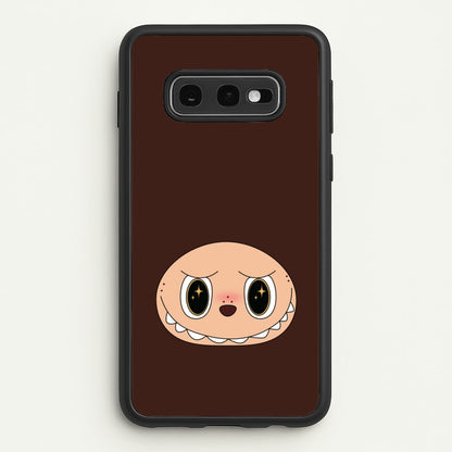 Cute Brown Monster Face  - Plushy Phone Case for Galaxy S10e
