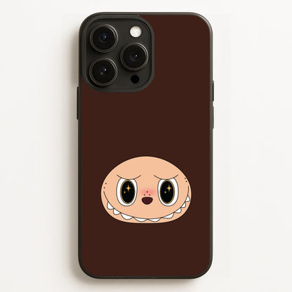 Cute Brown Monster Face  - Plushy Phone Case for iPhone 12 Pro Max