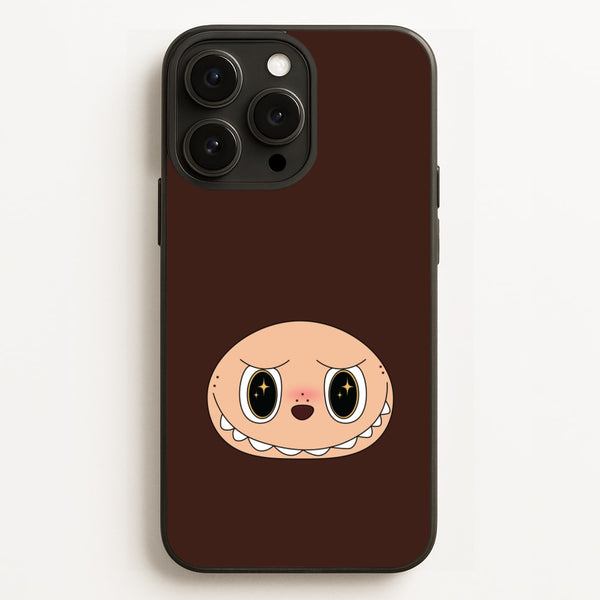 Cute Brown Monster Face  - Plushy Phone Case for iPhone 12 Pro Max