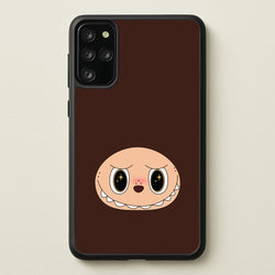 Cute Brown Monster Face  - Plushy Phone Case for Galaxy S20 Plus