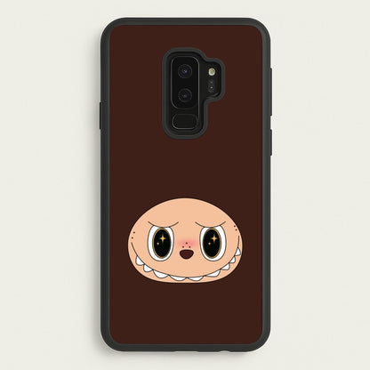 Cute Brown Monster Face  - Plushy Phone Case for Galaxy S9 Plus