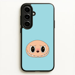 Cute Blue Monster Face  - Plushy Phone Case for Galaxy A56