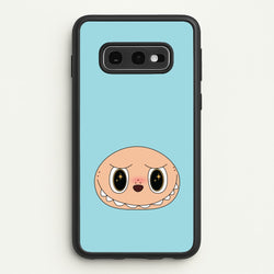 Cute Blue Monster Face  - Plushy Phone Case for Galaxy S10e