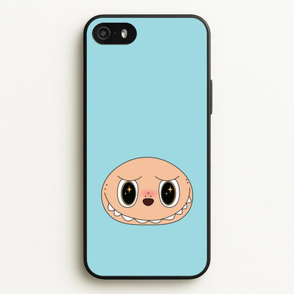 Cute Blue Monster Face  - Plushy Phone Case for iPhone 5 / 5s / SE 2016
