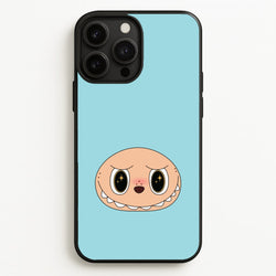 Cute Blue Monster Face  - Plushy Phone Case for iPhone 13 Pro Max