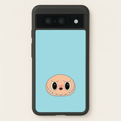 Cute Blue Monster Face  - Plushy Phone Case for Google Pixel 8