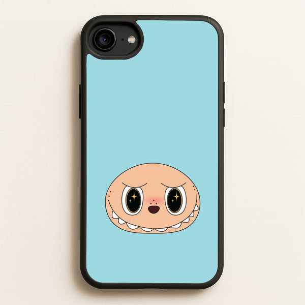 Cute Blue Monster Face  - Plushy Phone Case for iPhone 6 / 7 / 8 / SE