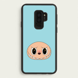Cute Blue Monster Face  - Plushy Phone Case for Galaxy S9 Plus