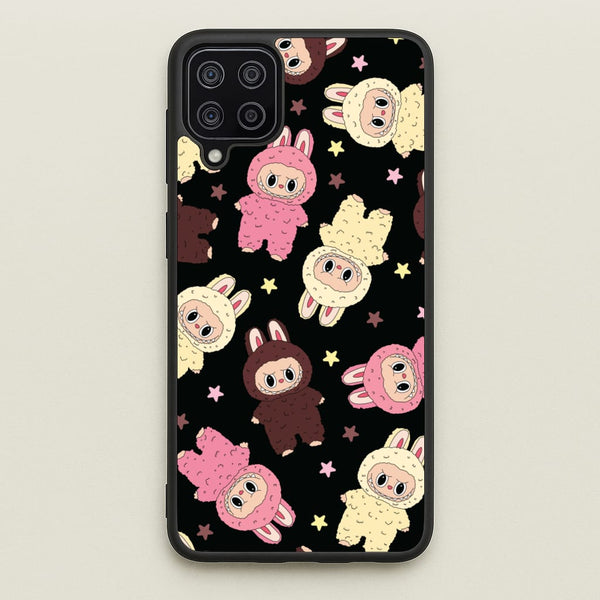 Cute Monsters And Stars Pattern  - Plushy Phone Case for Galaxy A12