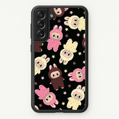 Cute Monsters And Stars Pattern  - Plushy Phone Case for Galaxy S22