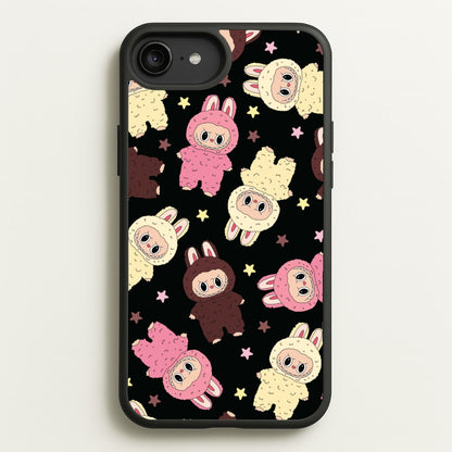 Cute Monsters And Stars Pattern  - Plushy Phone Case for iPhone 6 Plus / 7 Plus / 8 Plus