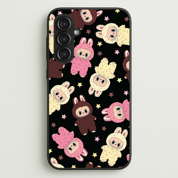 Cute Monsters And Stars Pattern  - Plushy Phone Case for Galaxy S23FE