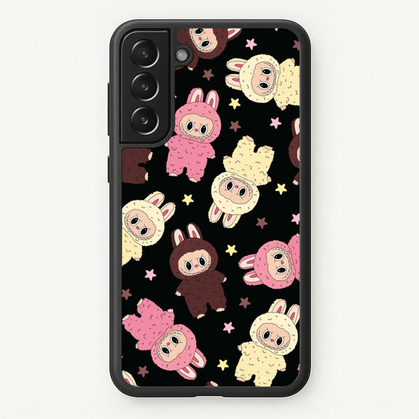 Cute Monsters And Stars Pattern  - Plushy Phone Case for Galaxy S22 Plus