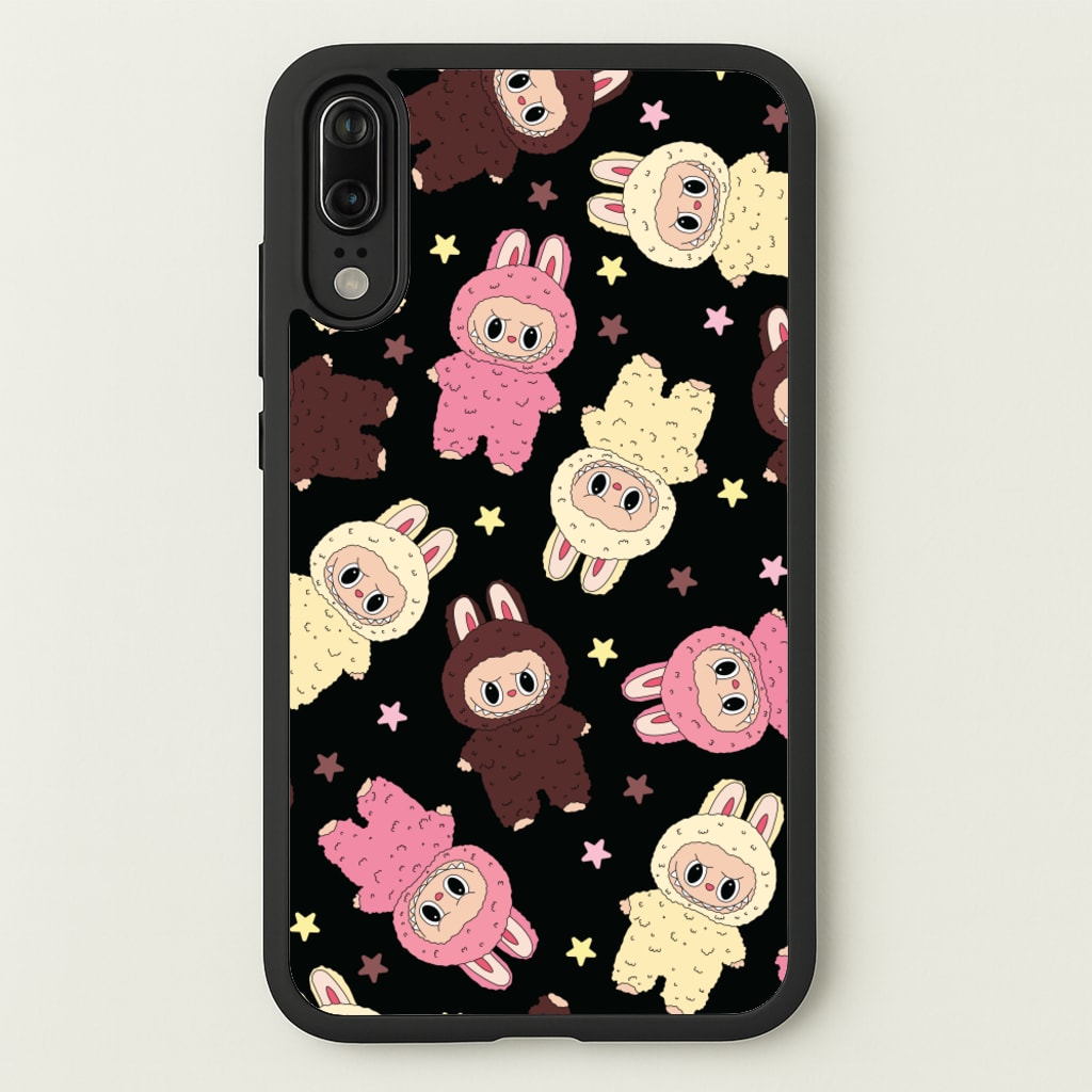 Cute Monsters And Stars Pattern  - Plushy Phone Case for Huawei P20