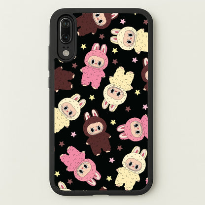 Cute Monsters And Stars Pattern  - Plushy Phone Case for Huawei P20