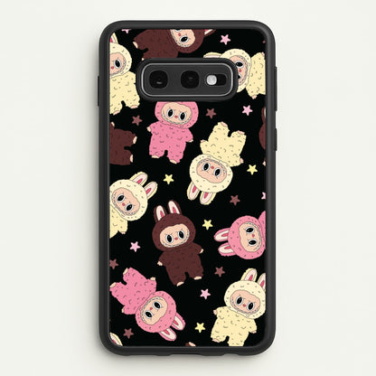 Cute Monsters And Stars Pattern  - Plushy Phone Case for Galaxy S10e