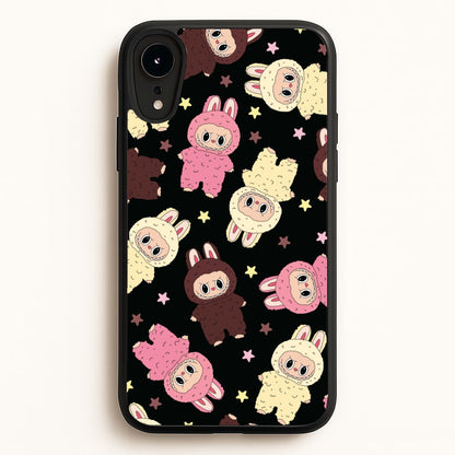 Cute Monsters And Stars Pattern  - Plushy Phone Case for iPhone XR