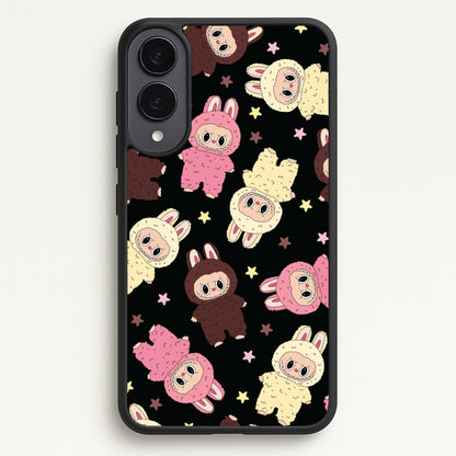 Cute Monsters And Stars Pattern  - Plushy Phone Case for Galaxy S25 Edge