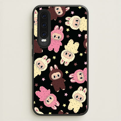 Cute Monsters And Stars Pattern  - Plushy Phone Case for Huawei P30