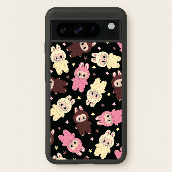 Cute Monsters And Stars Pattern  - Plushy Phone Case for Google Pixel 8 Pro