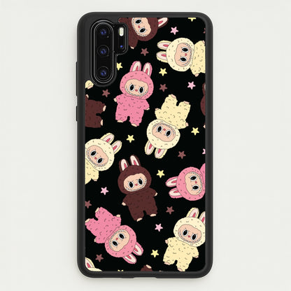 Cute Monsters And Stars Pattern  - Plushy Phone Case for Huawei P30 Pro
