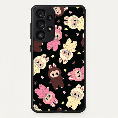 Cute Monsters And Stars Pattern  - Plushy Phone Case for Galaxy A53