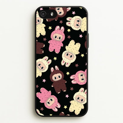 Cute Monsters And Stars Pattern  - Plushy Phone Case for iPhone 5 / 5s / SE 2016