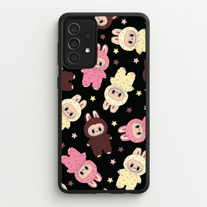 Cute Monsters And Stars Pattern  - Plushy Phone Case for Galaxy A52 / A52s
