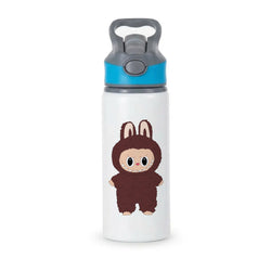 Cute Brown Monster Active Water Bottle - Blue